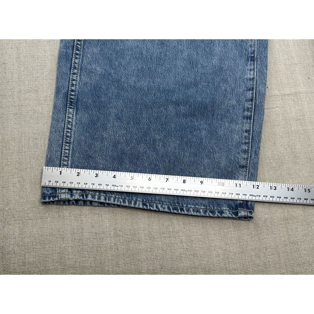 Old Navy High Rise Baggy Wide Leg Drapey Denim Jeans Womens Size 16  Medium Wash - Picture 10 of 12